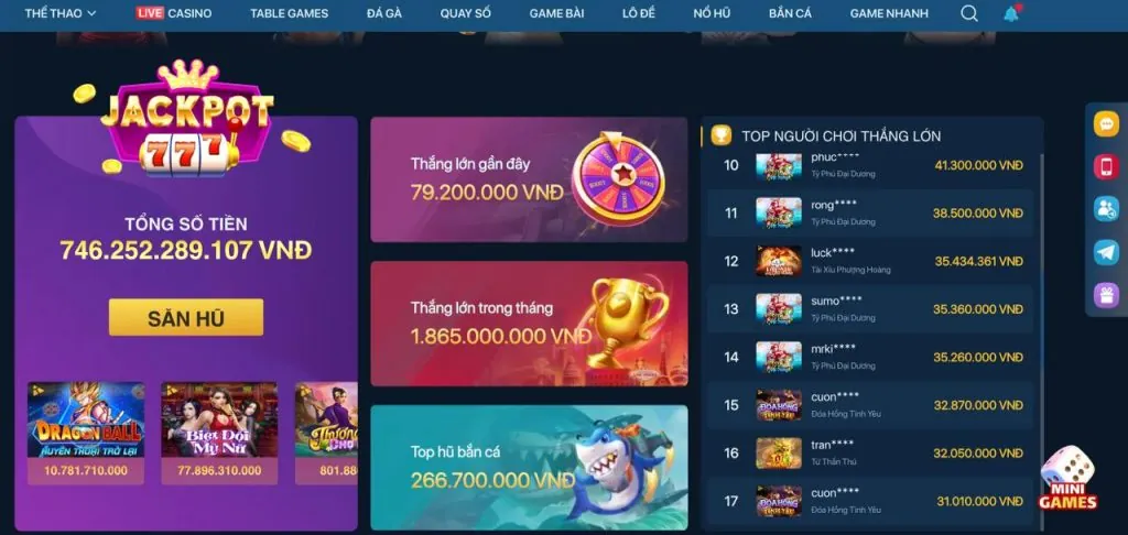 Jackpot khổng lồ